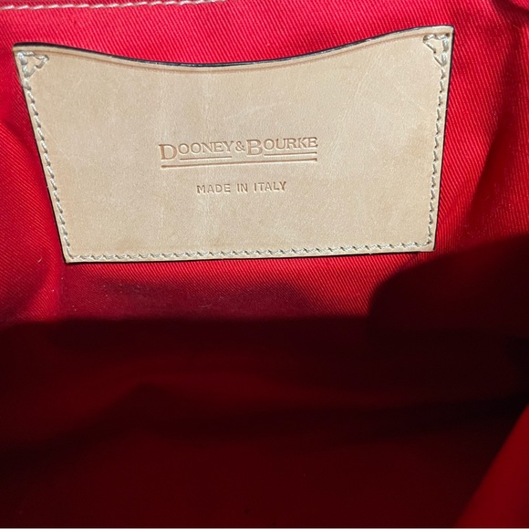 DOONEY AND BOURKE large ring flap grey and black canvas with black leather trim - Picture 15 of 16